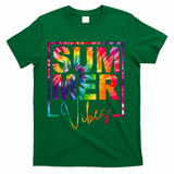 Summer Vibes Tie Dye Colorful Fun T-Shirt - Green