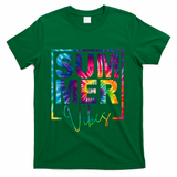 Summer Vibes Tie Dye Vacation Gift T-Shirt - Green