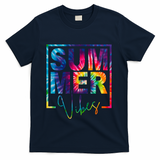 Summer Vibes Tie Dye Vacation Gift T-Shirt - Navy