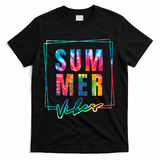 Summer Vibes Tie Dye Summer Vacation T-Shirt - Black