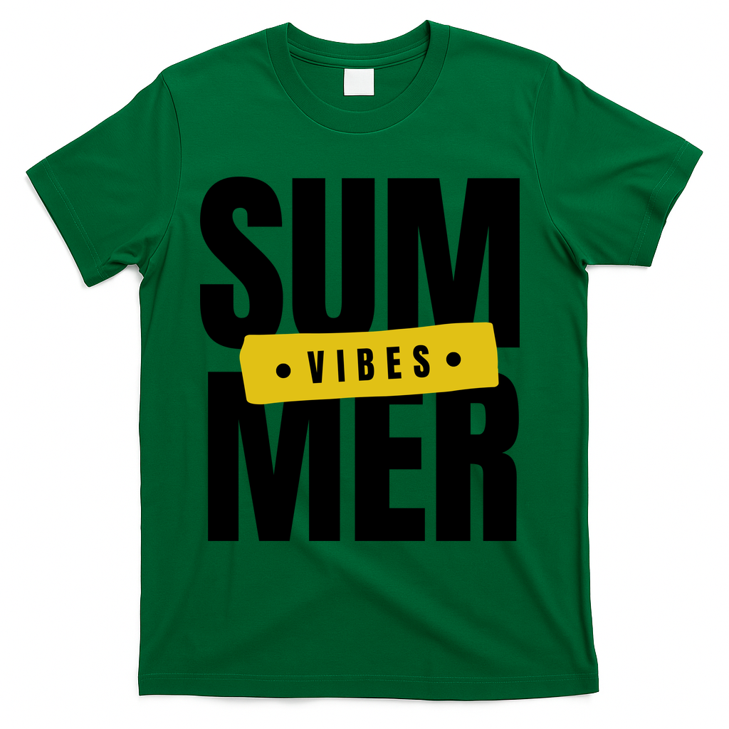 Summer Vibes Vacation T-Shirt - Green