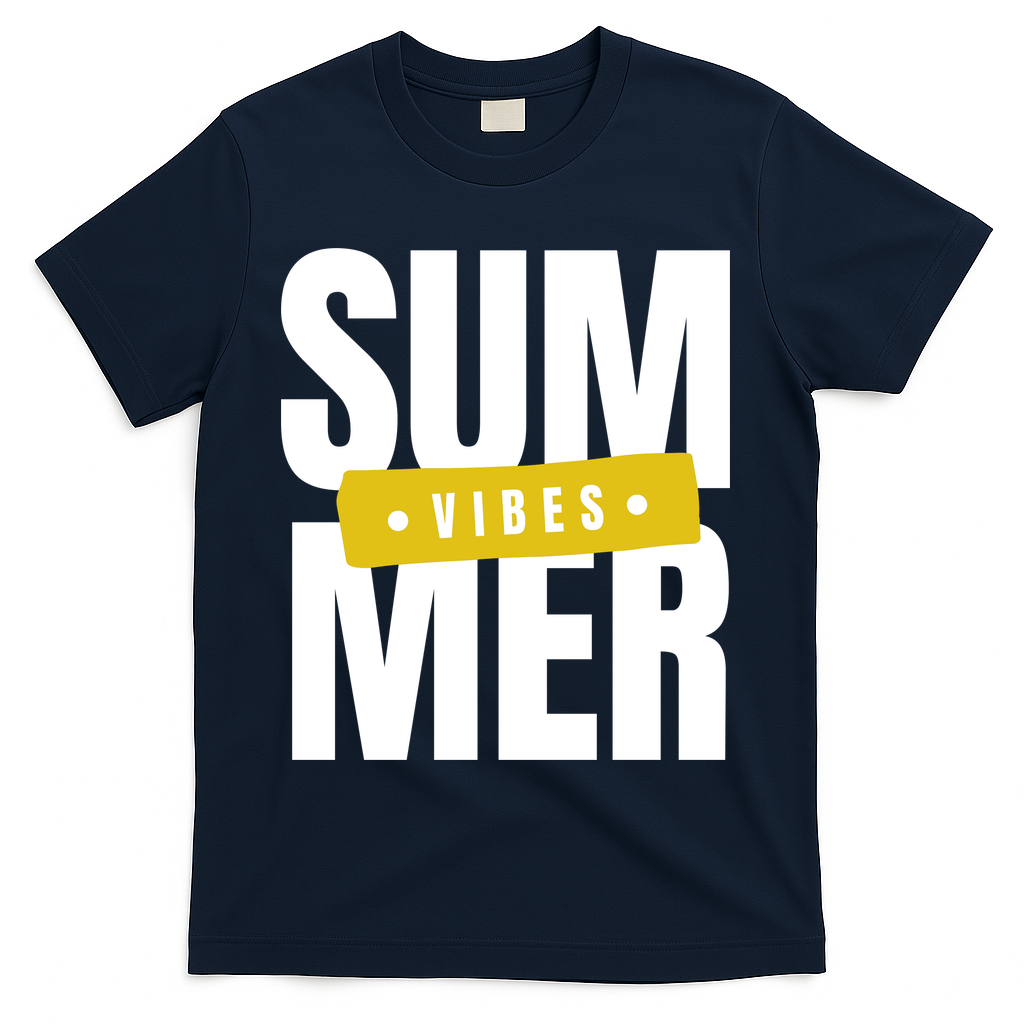 Summer Vibes Vacation T-Shirt - Navy