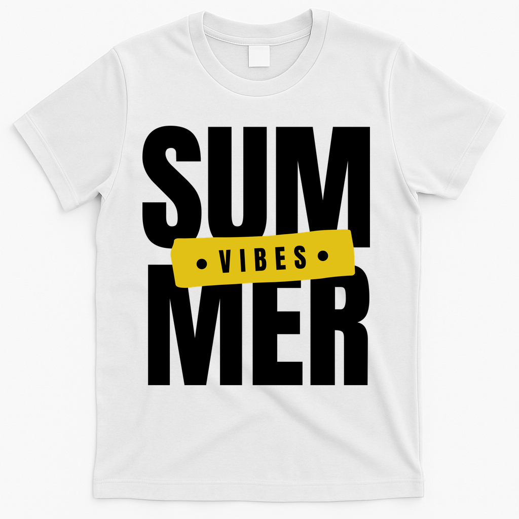 Summer Vibes Vacation T-Shirt - White