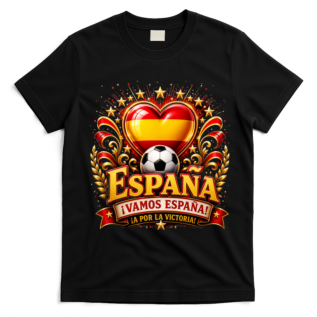 Soccer World Champions 2026 Espania Winner Spain T-Shirt - Black
