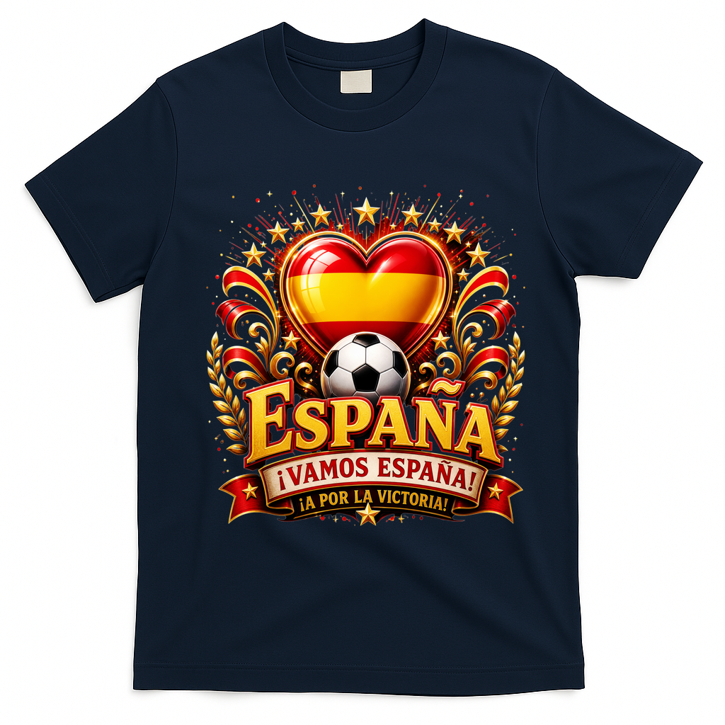 Soccer World Champions 2026 Espania Winner Spain T-Shirt - Navy Blue