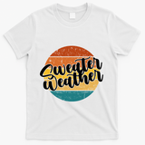Sweater Weather Retro Vintage Fall T-Shirt - White