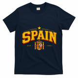 SPAIN World Soccer Fan EST 1492 Vintage T-Shirt - Navy Blue