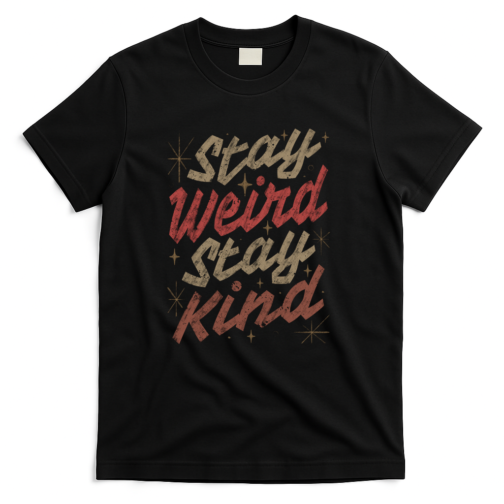 Stay Weird Stay Kind by Tobe Fonseca - Black