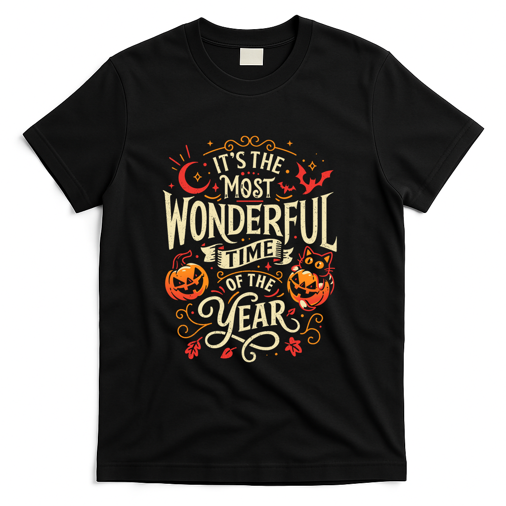 Spooky Wonderful Time - Halloween Cat - Black