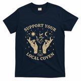 Support Your Local Coven Witch Aesthetic Gift T-Shirt - Navy