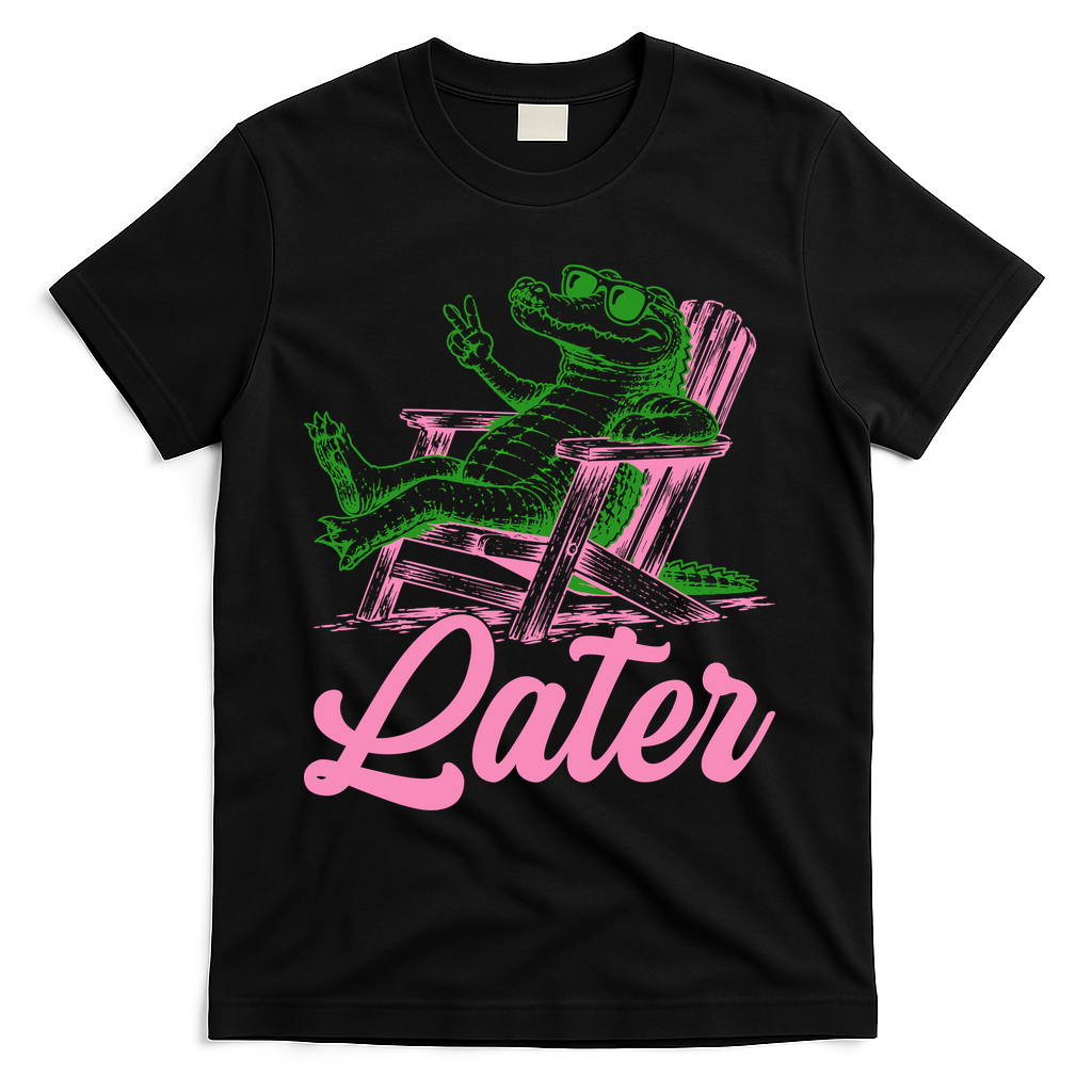 See You Later Summer Alligator Last Day Of School T-Shirt - Black