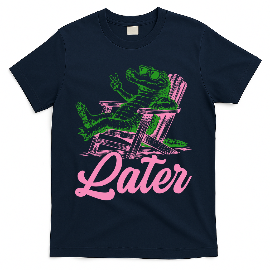 See You Later Summer Alligator Last Day Of School T-Shirt - Navy