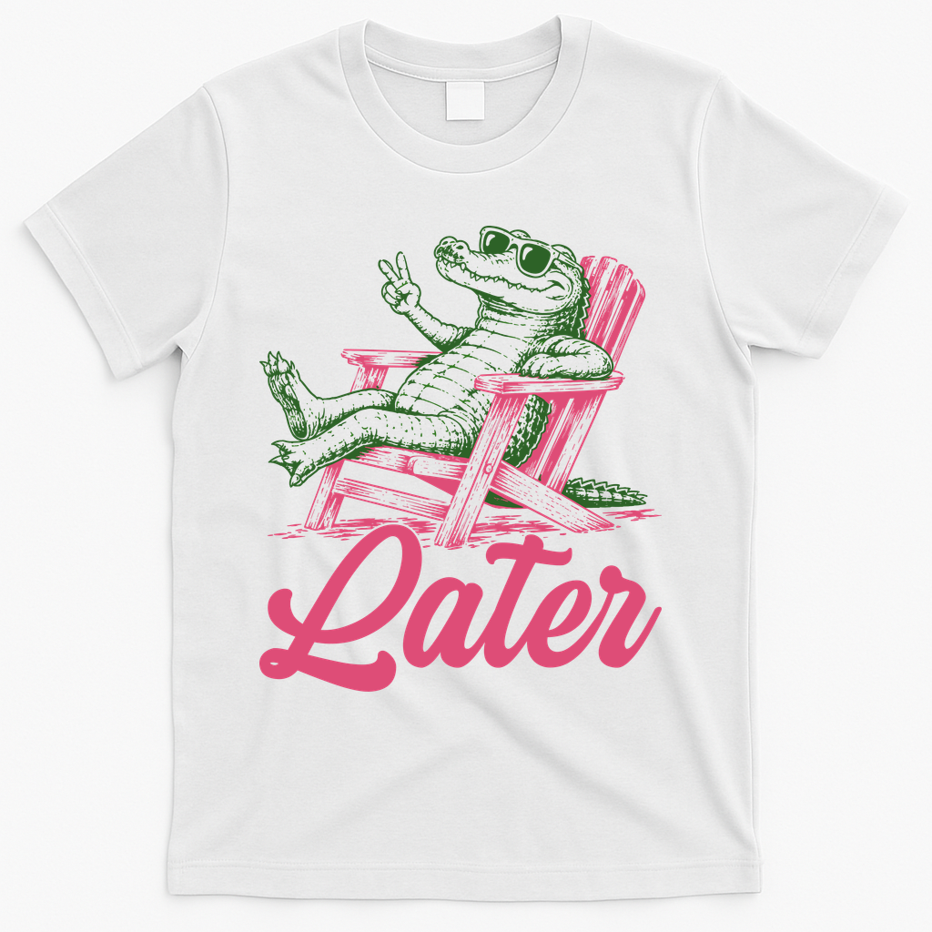 See You Later Summer Alligator Last Day Of School T-Shirt - White