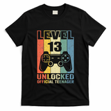 Teenager 13th Birthday Gift Level 13 Unlocked T-Shirt