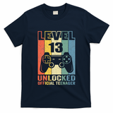 Teenager 13th Birthday Gift Level 13 Unlocked T-Shirt