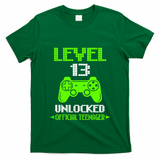 Teenager 13th Birthday Boy Level 13 Unlocked T-Shirt