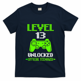 Teenager 13th Birthday Boy Level 13 Unlocked T-Shirt