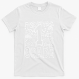 Typography 1st Grade Team Student Teacher T-Shirt - White