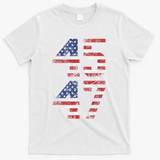 Trump 2024 45 47 Vintage Usa Flag T-Shirt - White