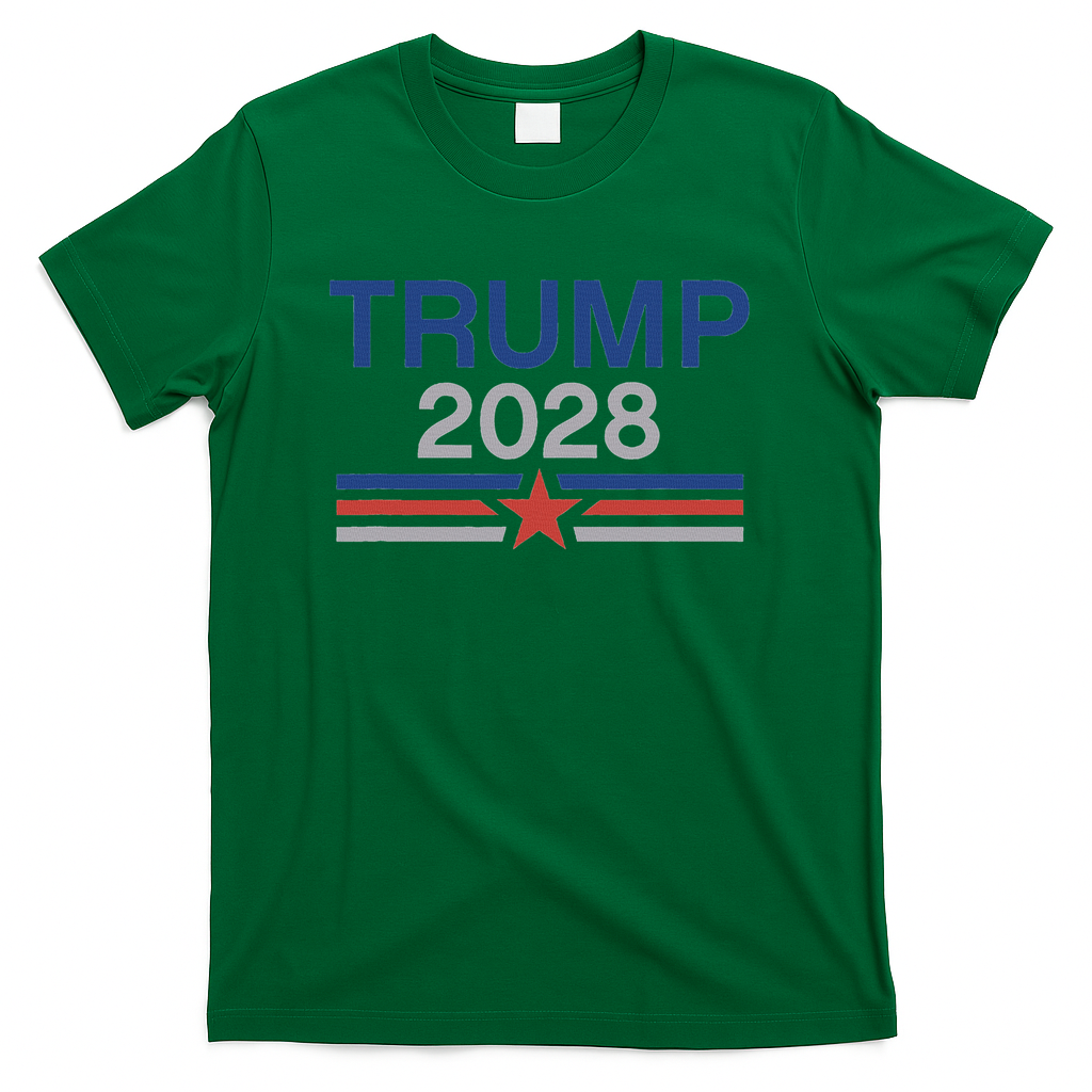 Trump 2028 Minimalist Retro Patriotic Trump Inauguration T-Shirt - Green