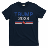Trump 2028 Minimalist Retro Patriotic Trump Inauguration T-Shirt - Navy