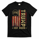 Trump 2028 Vote Donald Trump America US Flag Vintage T-Shirt - Black