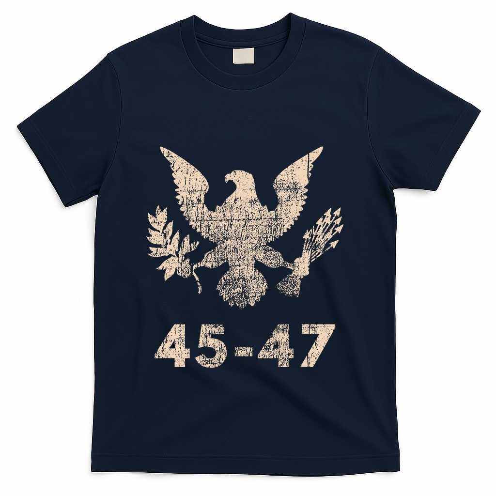 Trump 45 47 Vintage Grunge Retro 4th Of July 1776 2026 250 T-Shirt - Navy