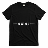 Trump 45 47 Trump Retro Futuristic Design T-Shirt - Black