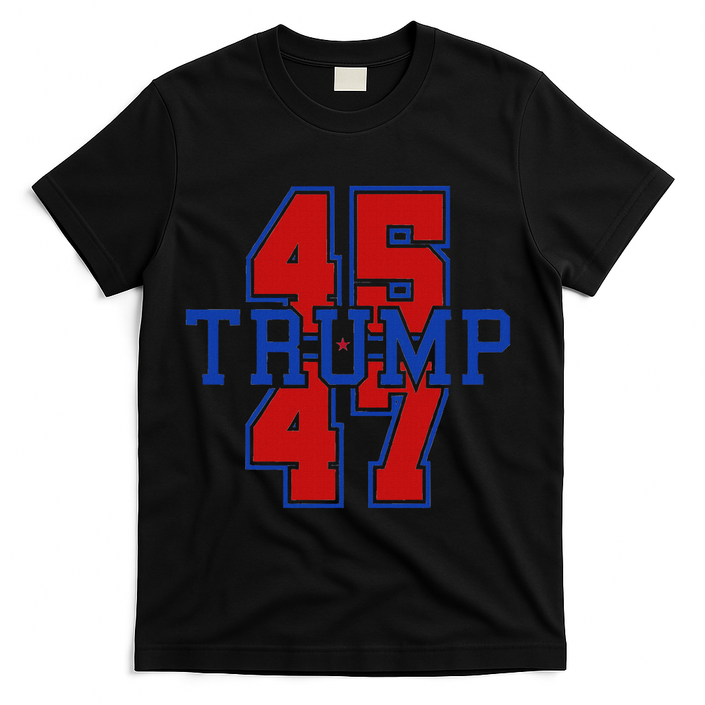 Trump 45 47 T-Shirt - Black