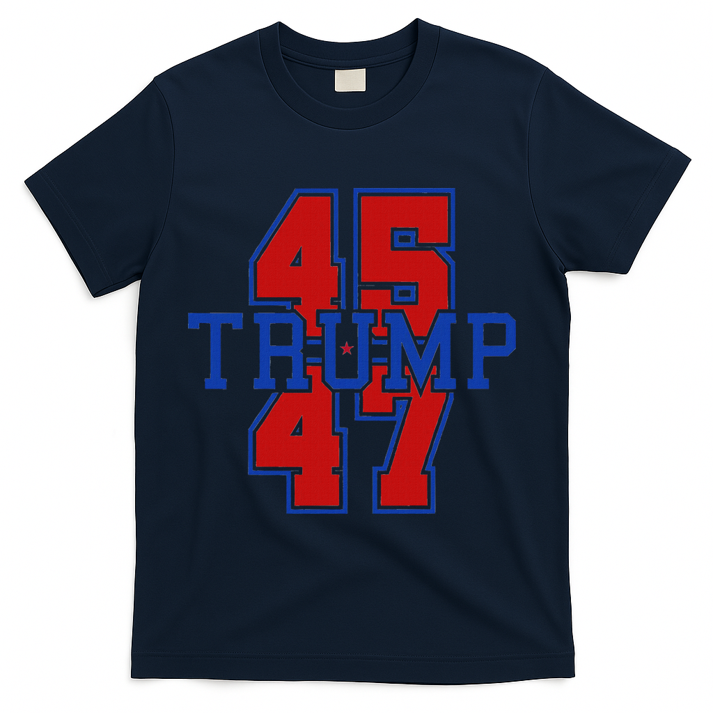 Trump 45 47 T-Shirt - Navy