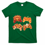 Thanksgiving Autumn Fall Video Game Controllers T-Shirt - Green
