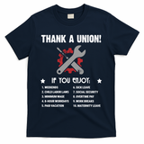 Thank A Union! T-Shirt - Navy