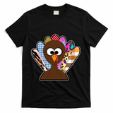 Turkey Colorful Abstract Thanksgiving T-Shirt - Black