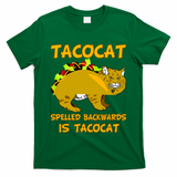 Tacocat Spelled Backwards Funny Cat T-Shirt