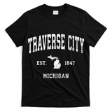Traverse City Michigan Mi Vintage Athletic Sports T-Shirt