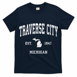 Traverse City Michigan Mi Vintage Athletic Sports T-Shirt