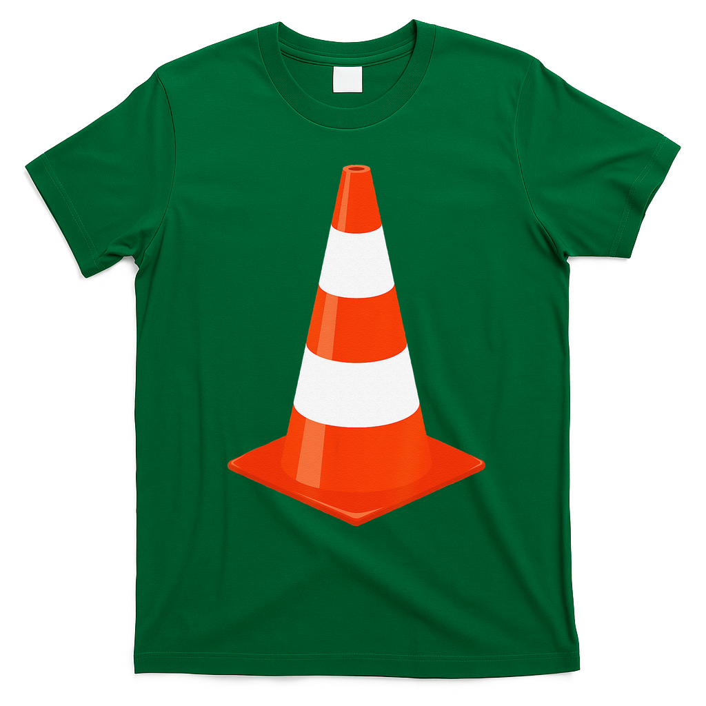 Traffic Cone Parking For Funny Halloween Costume T-Shirt - Irish Green