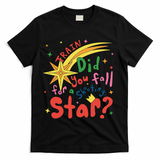 Train Did For You Fall Shooting Star Saying T-Shirt - Black