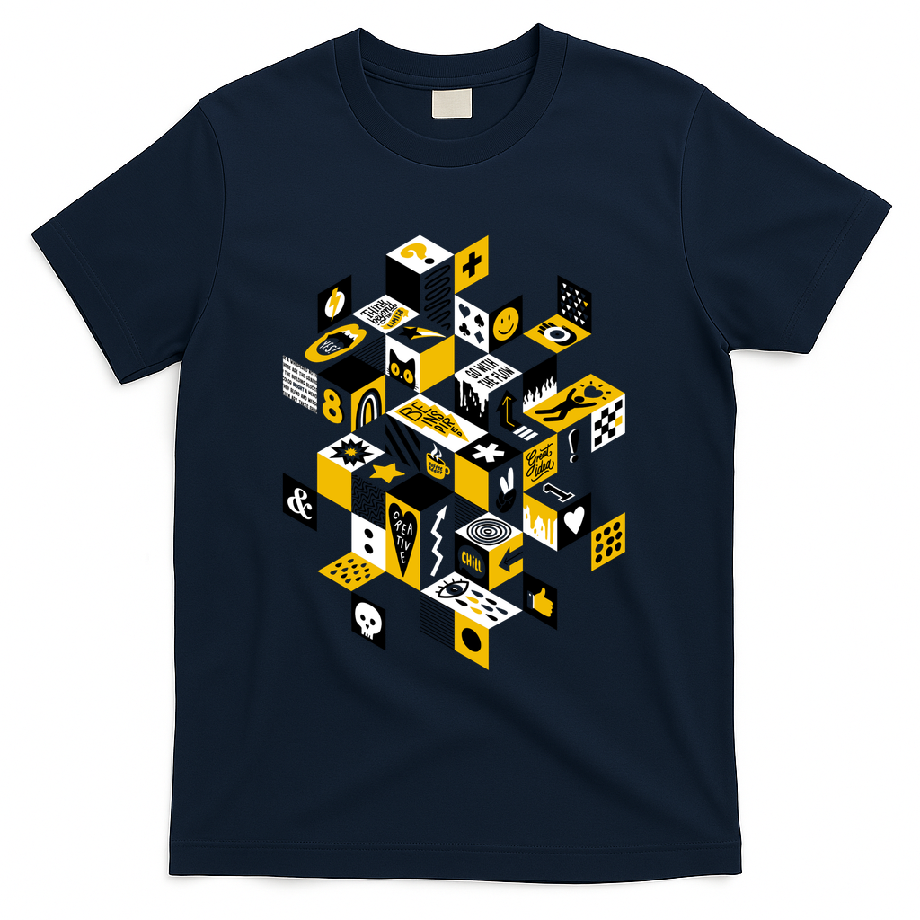 The Doodle Grid - Navy