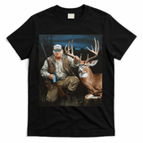 Trump Deer Hunting Donald Trump Old School Camouflage T-Shirt - Black