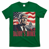 Trump Daddys Home White House Usa American Flag Vintage T-Shirt - Green