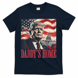Trump Daddys Home White House Usa American Flag Vintage T-Shirt - Navy