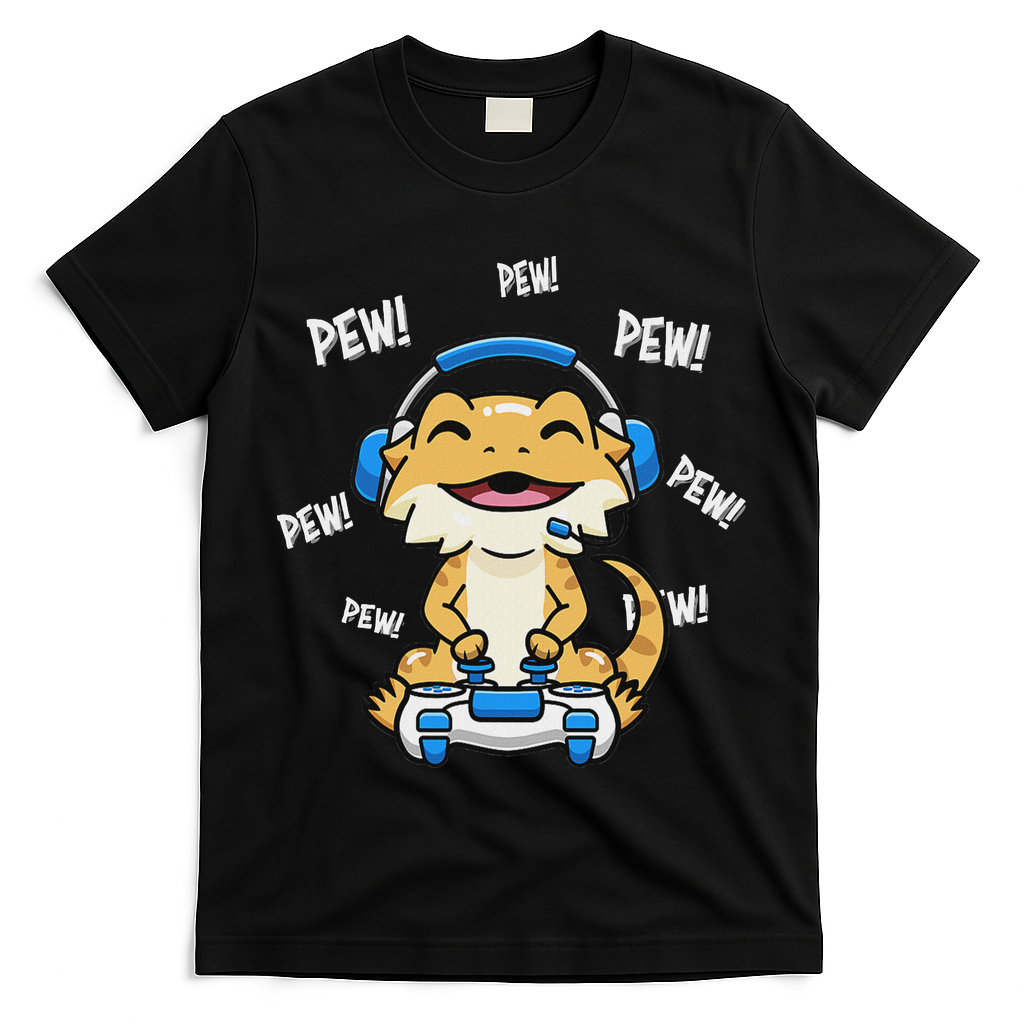 Tiny Dinosaur Kawaii Gamer Bearded Dragon Lover T-Shirt