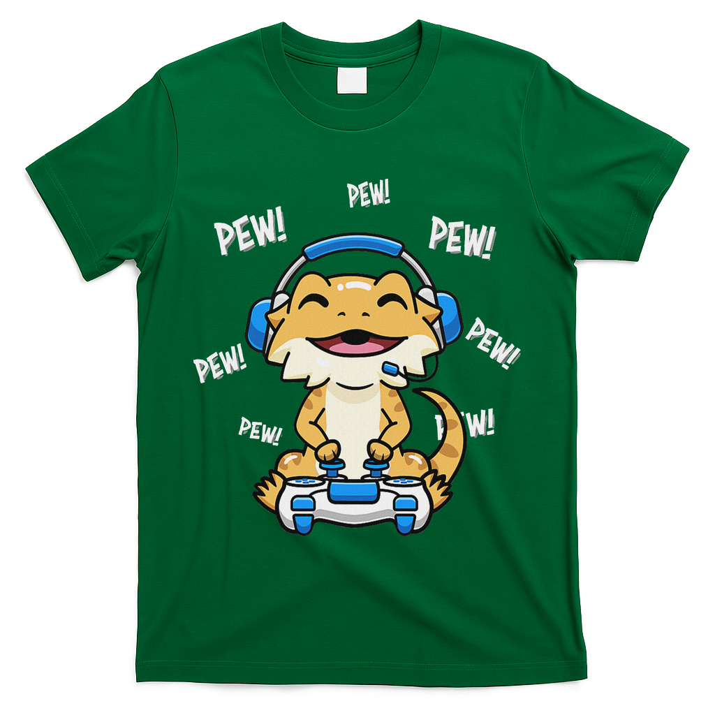 Tiny Dinosaur Kawaii Gamer Bearded Dragon Lover T-Shirt
