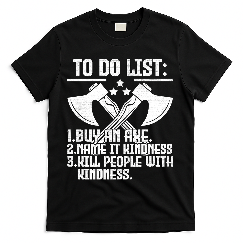 To Do List Buy An Axe Funny T-Shirt - Black