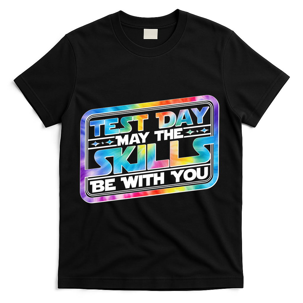 Test Day May Skills Be With You T-Shirt - Black
