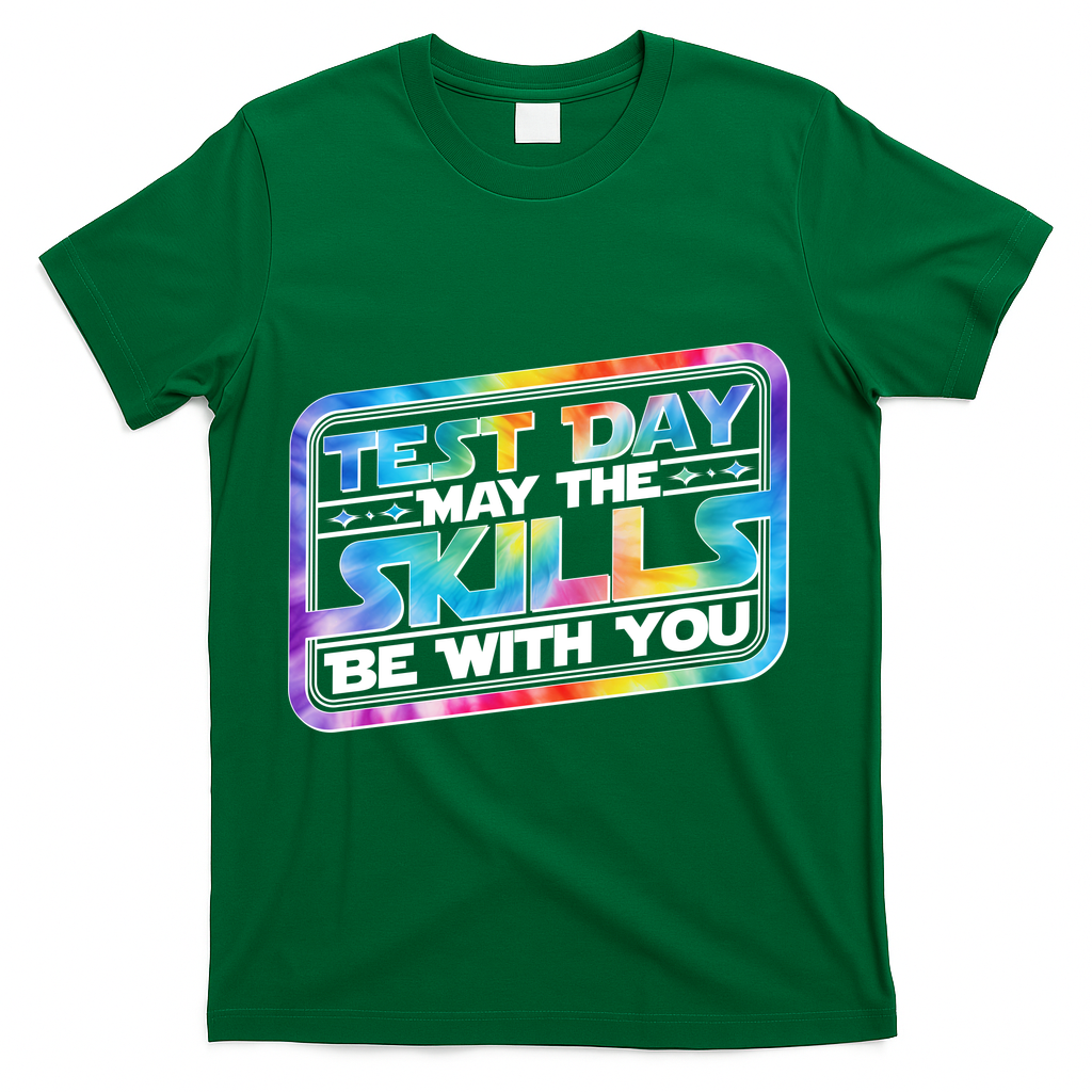 Test Day May Skills Be With You T-Shirt - Green