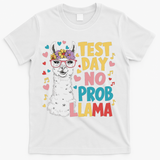 Test Day No Prob Llama Llama Teacher Testing Day T-Shirt - White