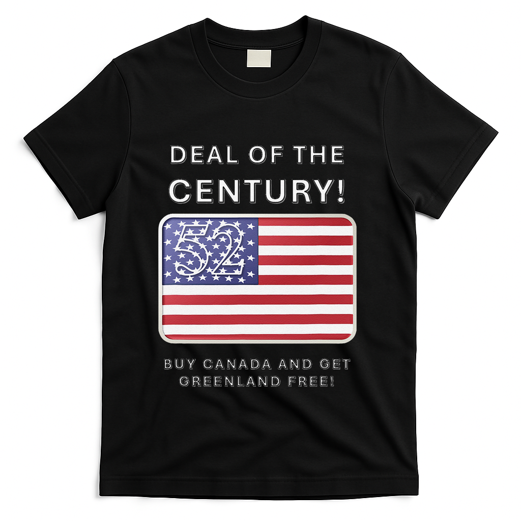 Trump Deal Of The Century Buy Canada Get Greenland Free T-Shirt - Black