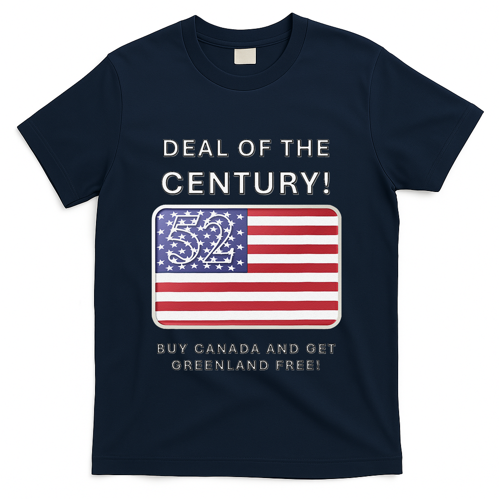 Trump Deal Of The Century Buy Canada Get Greenland Free T-Shirt - Navy